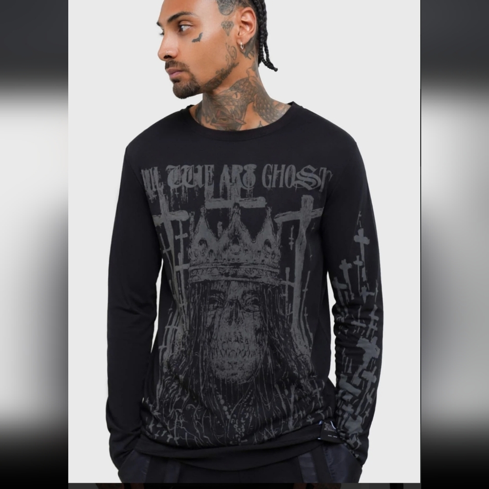 Killstar Black Long Sleeve  Tee with Graphic